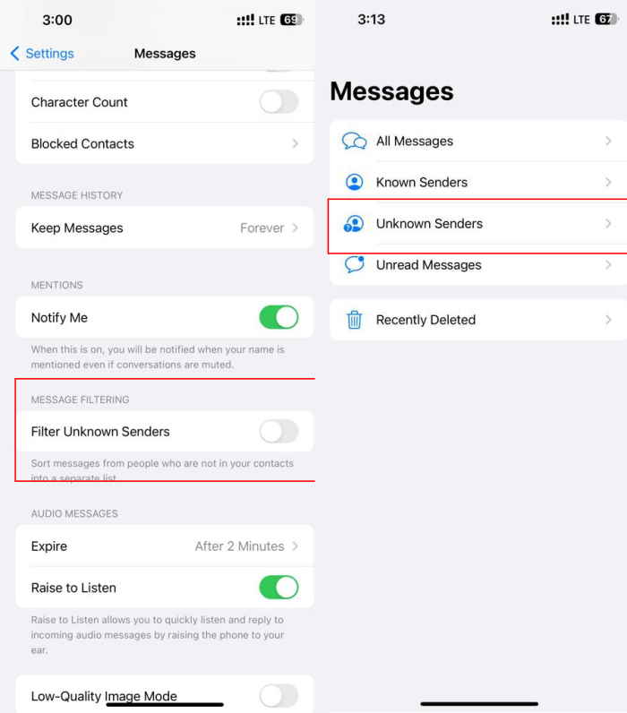 how to hide iphone messages